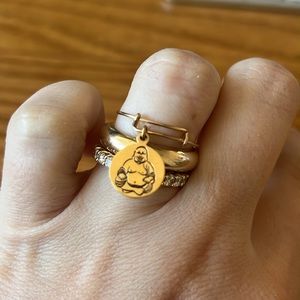 Alex and Ani Happy buddha adjustable ring